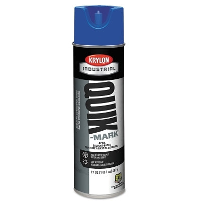 Quik-Mark Solvent-Based Inverted Marking Paint, 17 oz wt, Aerosol Can, APWA Blue