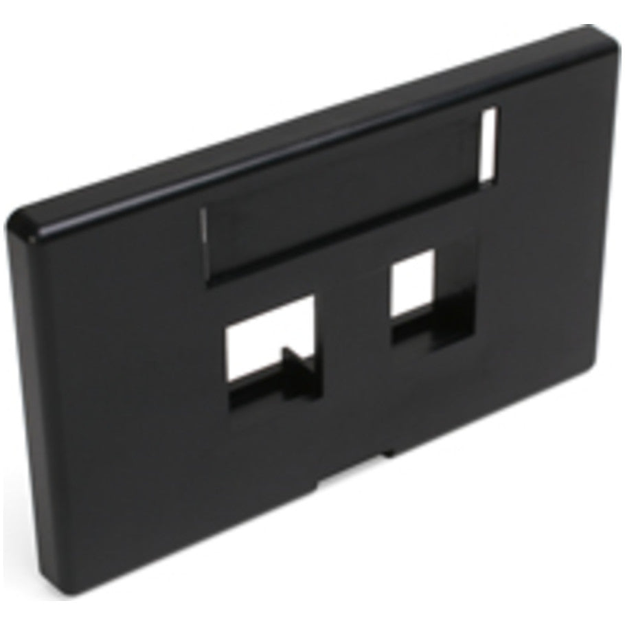 QuickPort Modular Furniture Faceplate, Herman Miller 2-Port, Black