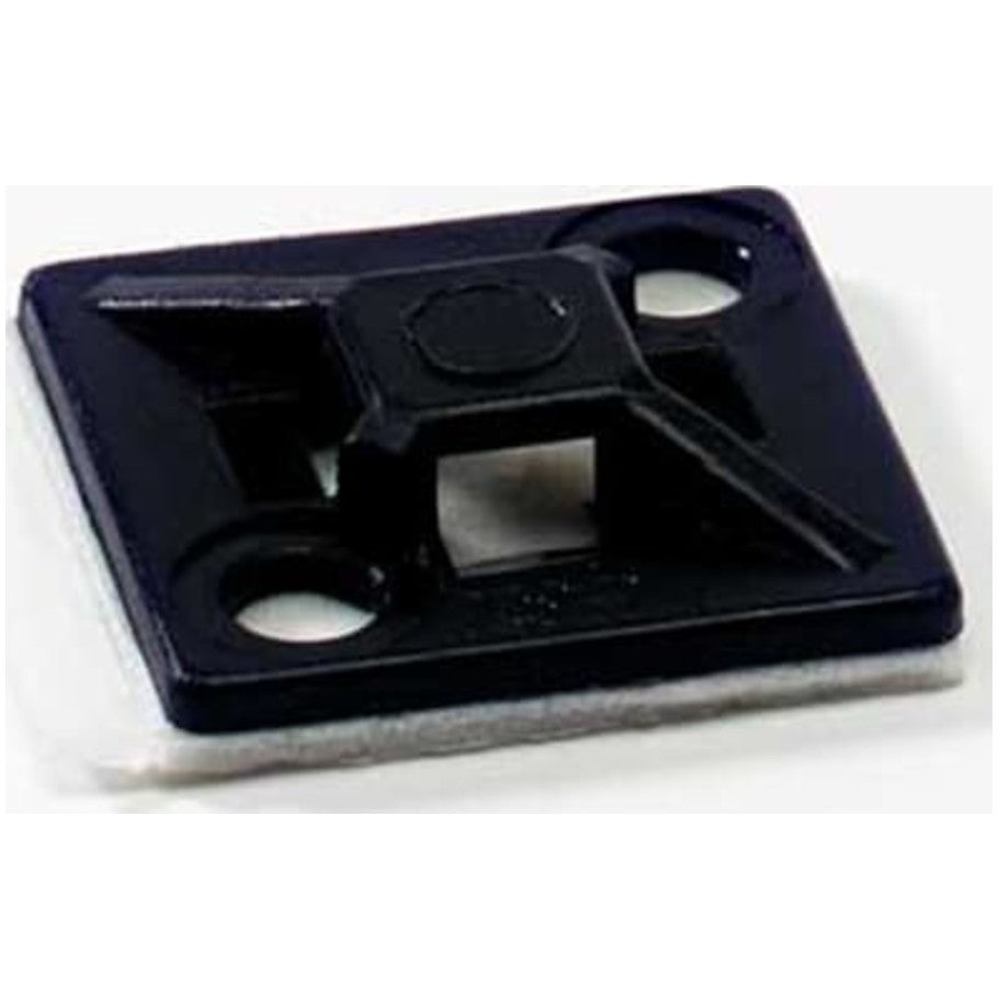 Ty-Rap 4-Way Cable Tie Base With Synthetic Rubber Adhesive and No. 8 Screw Hole, 1.125 L x 1.125 in. W