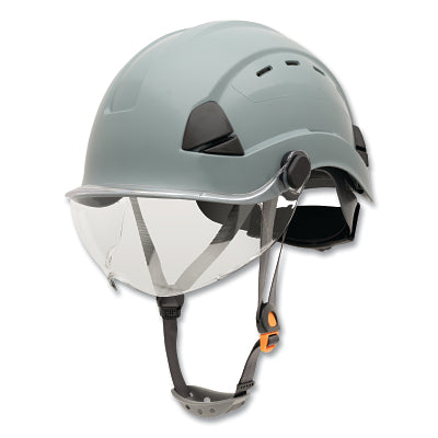 Safety Helmet, 6-point Ratchet Suspension, Vented, Gray