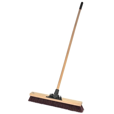 24" Pro-Flex Maroon Polypropylene Sweep with 60" Wood H