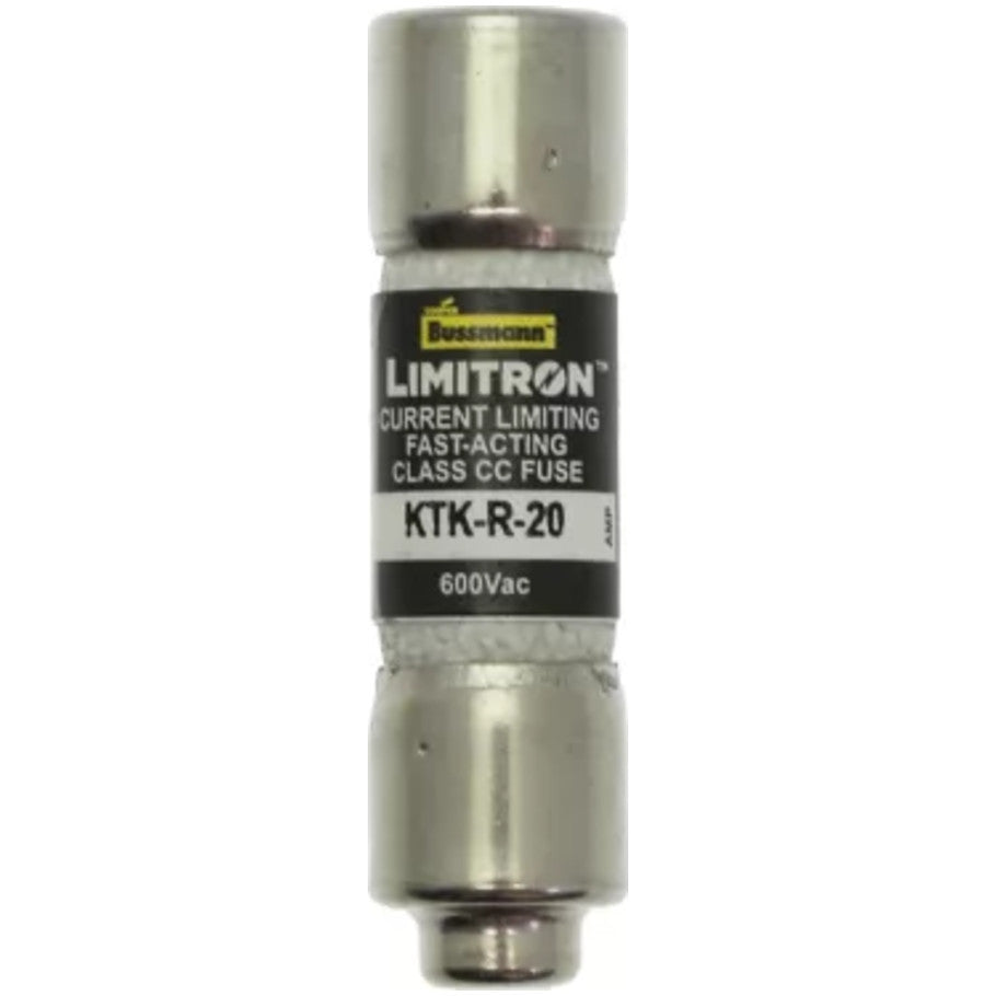 Limitron KTK-R Series Class CC Fast Acting Fuse, Rejection Type, Current-Limiting, 20A, 600V