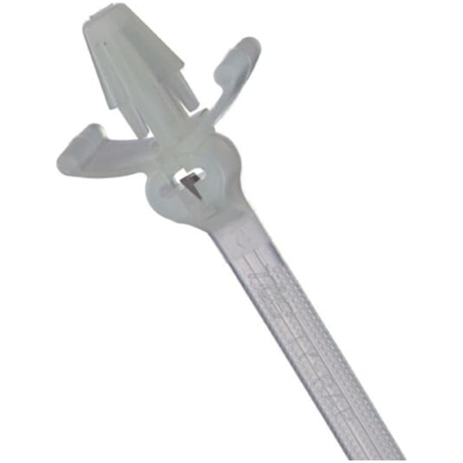 Ty-Rap Cable Tie, Nylon/Polyamide 6.6, 50 lb. Strength, 1.75 in. Dia., 1/4 in. Hole, Natural, 7.88 L x 0.18 in. W