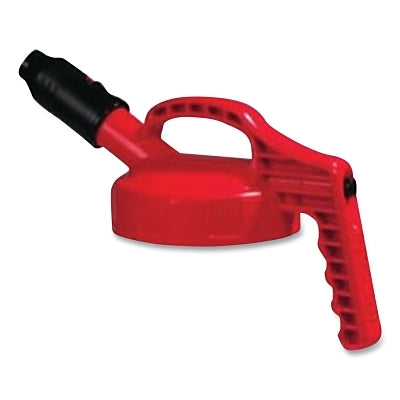 Stumpy Spout Lid, 1 in dia, Red, Engineering Plastic