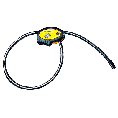 Python Adjustable Locking Cable, 3/8 in dia, 6 ft Length, Black