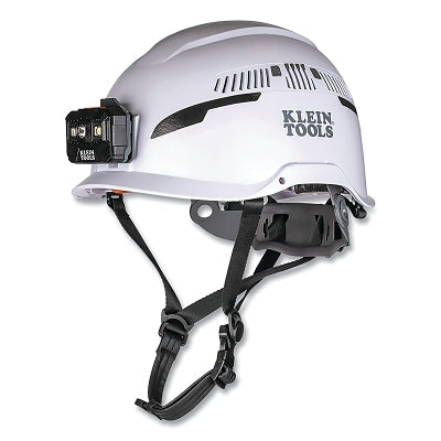 Hard Hat, with Rechargeable Headlamp, 6-Point with Removable Chinstrap, Class C, White