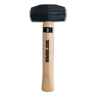 Toughstrike Double-Face Hand Drill Hammer, 3 lb Head, 10-1/2 in Straight American Hickory Handle