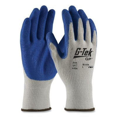 Economy Weight Seamless Knit Polyester Gloves, X-Large, Blue/Gray