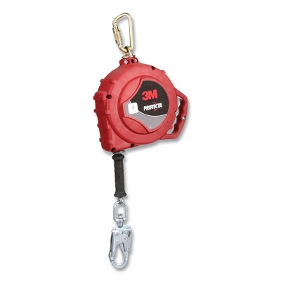3M 3590038 Protecta Self-Retracting Lifeline, 3590038, 50 ft, Carabiner, Swivel Snap Hook, Galvanized Steel Cable, Single Leg, 420 lb