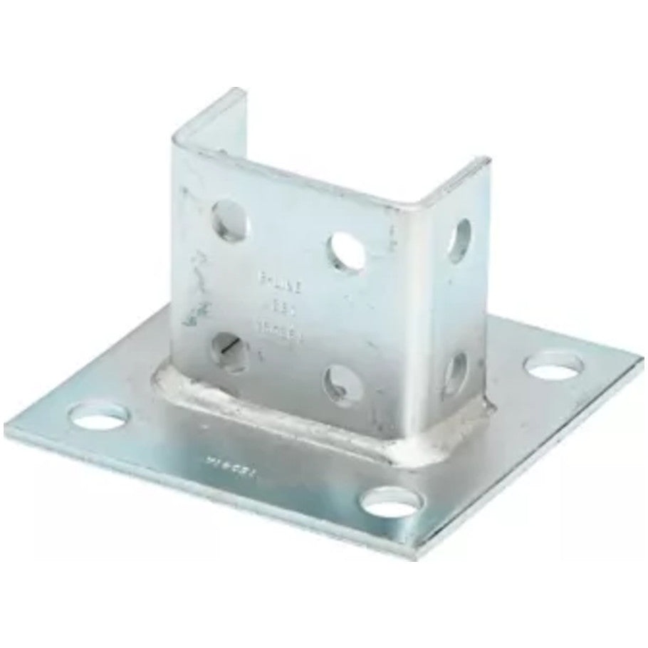 Square Post Base,  Hot Dipped Galvanized, 6 in. x 6 in.x 3-1/2 in.