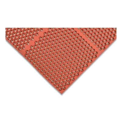 Optimat Drainage Anti-Fatigue Mat, T15, 1/2 in x 3 ft W x 6 ft L, MicroStop/Nitrile, Red