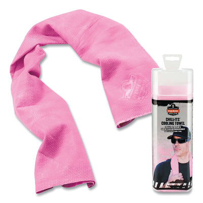 Chill-Its 6602 Evaporative Cooling Towel, 13 in W X 29-1/2 in L, Pink
