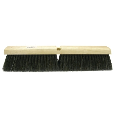 Horsehair/Tampico Medium Sweep Brushes, 24 in Hardwood Block, 3 in Trim L, BK
