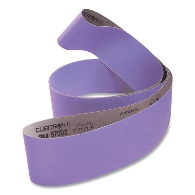 3M 068060-66165 Cubitron II 970DZ Cloth Belt, 4 in W x 91 in, 80+, Precision Shaped Ceramic