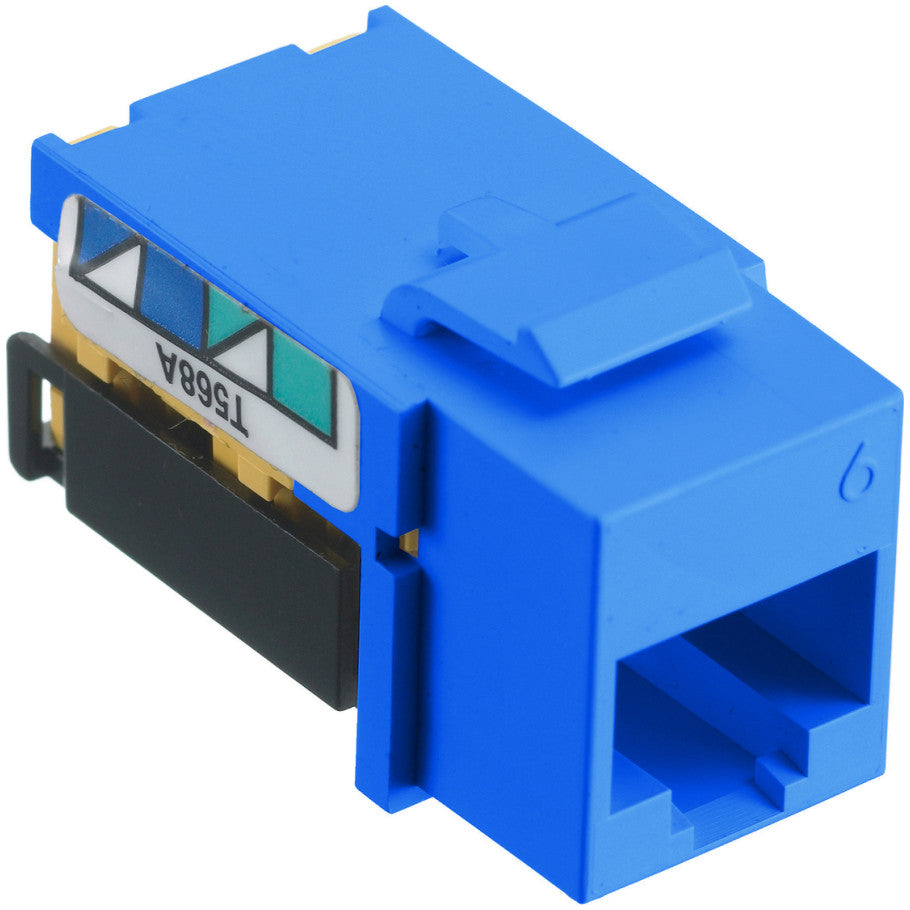 NetSELECT Snap Fit Cat 6 Jack, Blue