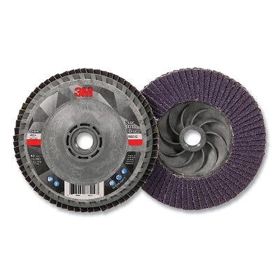 3M 638060-88542 Flap Disc 769F, 4.5 in dia, 40+ Grit, 5/8 in-11 arbor, 13300 RPM