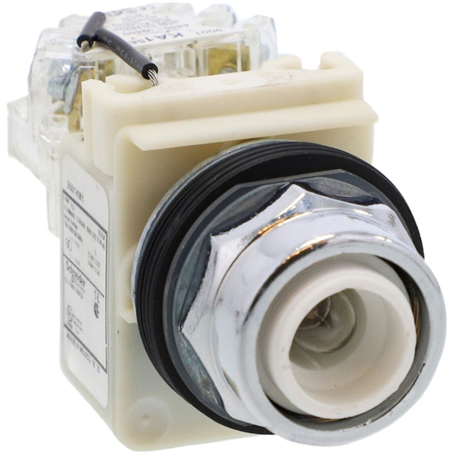 30mm Type K HD Pilot Light, Transformer Style, Push-to-Test, 110-120V