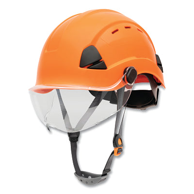 Safety Helmet, 6-point Ratchet Suspension, Vented, Orange