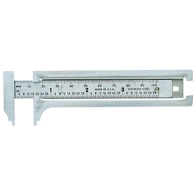 Pocket Calipers, 0 in/0 mm-3 in/75 mm, Stainless Steel