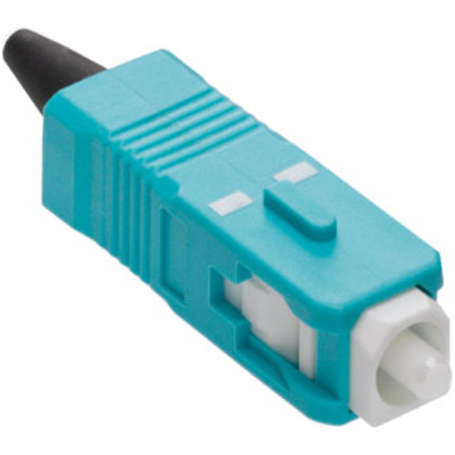 Fast-Cure SC Adhesive Fiber Optic Connector, SC, MM (OM3/4), Aqua