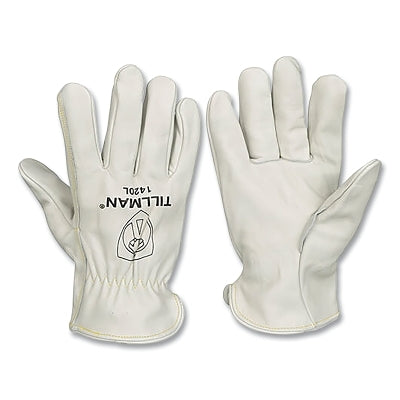 Drivers Gloves, X-Large, Cotton Stitching/Top Grain Cowhide, Unlined, Pearl