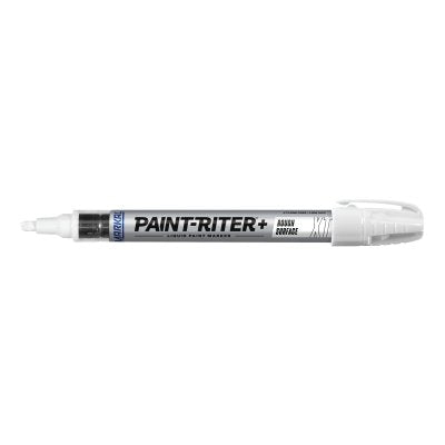 Paint-Riter+ Rough Surface Liquid Paint Marker, White, 1/8 in tip, Fiber Nib