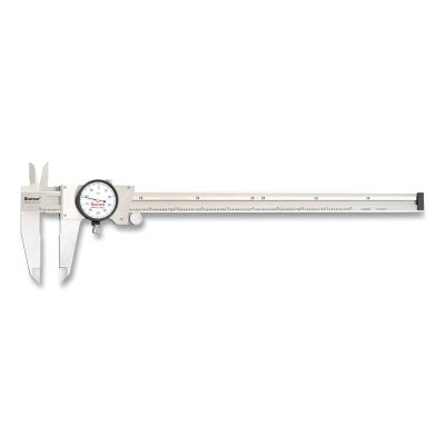 120 Series Dial Caliper, 0 to 12 in, Stainless Steel Tip, White Display
