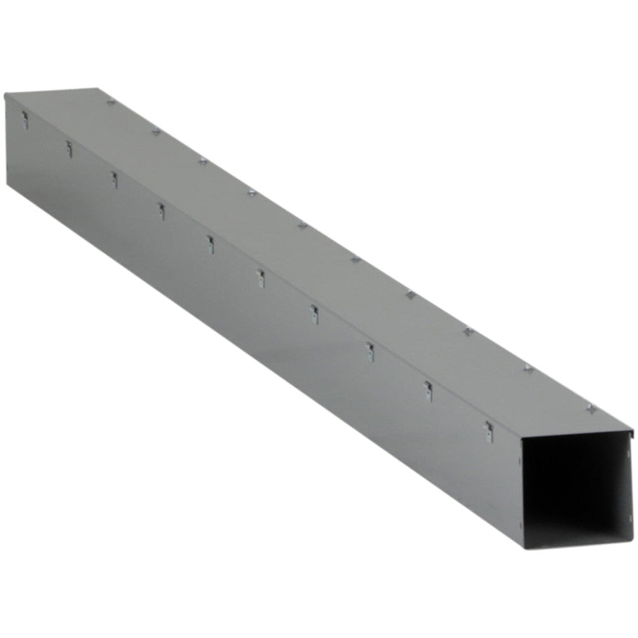 Wireway, Square-Duct, 8 inch by 8 inch, 10 feet long, hinged cover, N1 paint, NEMA 1