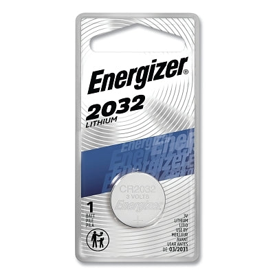 2032 Coin Battery, Lithium Coin, 0.782 in, 3 V DC