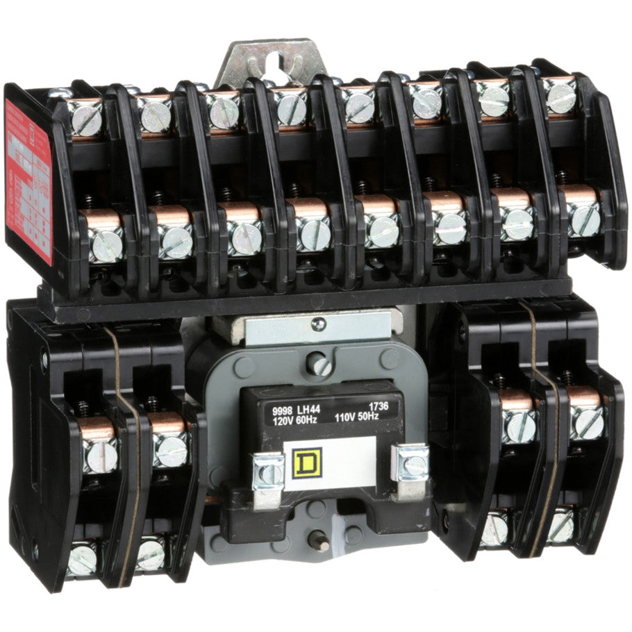 Lighting Contactor, Electrically Held, 120V, 12NO, Open-Type Enclosure