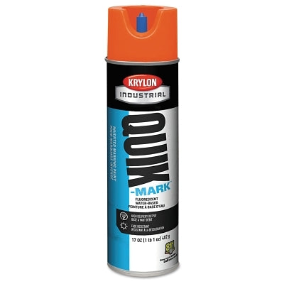 Quik-Mark Fluorescent Inverted Marking Paint, 17 oz, Red/Orange