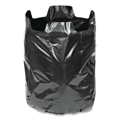Contractor Bag, 60 gal, 3.0 mil, 37 in W x 53 in H, Black, Tie-Top Closure