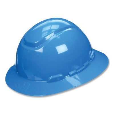 3M H-803SFR-UV SecureFit Pressure Diffusion Ratchet Suspension w/UVicator Hard Hats and Caps, Full Brim, Blue