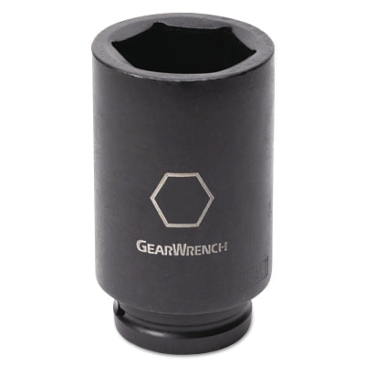 Impact Socket, 3/4 in Drive Size, 1-1/8 in Opening Size, 6-point, Deep Length