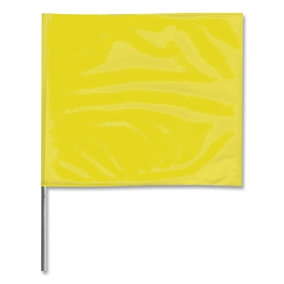 Stake Flag, 4 in x 5 in, 24 in H, Yellow