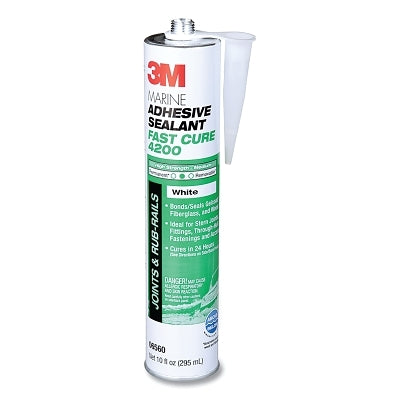 3M 051135-06560 Marine Adhesive Sealant, 4200FC, 295 ml, Cartridge, White