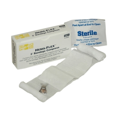 Bandage Compress, 2 in x 4 yd, Gauze, 4/Box