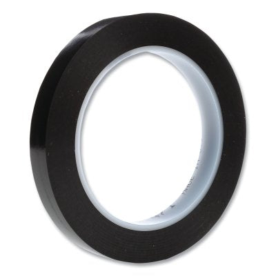 3M 021200-07197 Vinyl Tape 471, 3/8 in W x 36 yd L, 5.2 mil Thick, Black