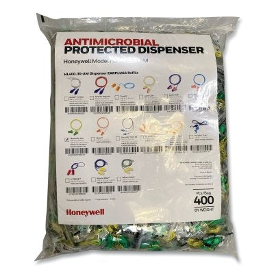 Earplug Dispenser Refill, MAXIMUM LITE Low-Pressure Foam, 30 dB, Green