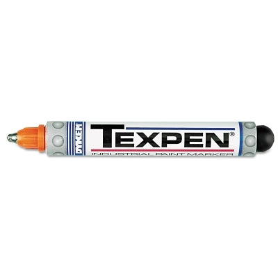 TEXPEN Industrial Steel Ball Tip Paint Marker, Orange, 3/32 in, Medium