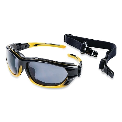 XPS530 Sealed Series Protective Eyewear Safety Glasses, Smoke Lens, Polycarbonate, Ylw/Blk Frame