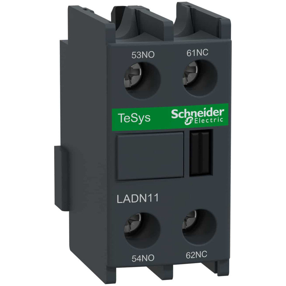 TeSys Deca, Auxiliary Contact Block, 1 NO and 1 NC, Top Mount, Screw Clamp Terminals, for LC1D09 to LC1D150 Contactors
