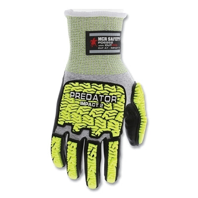 Predator Mechanics Work Gloves, HyperMax/Polyurethane/PD6 Tire Tread, Small, Black Coating/Salt/Pepper Knit