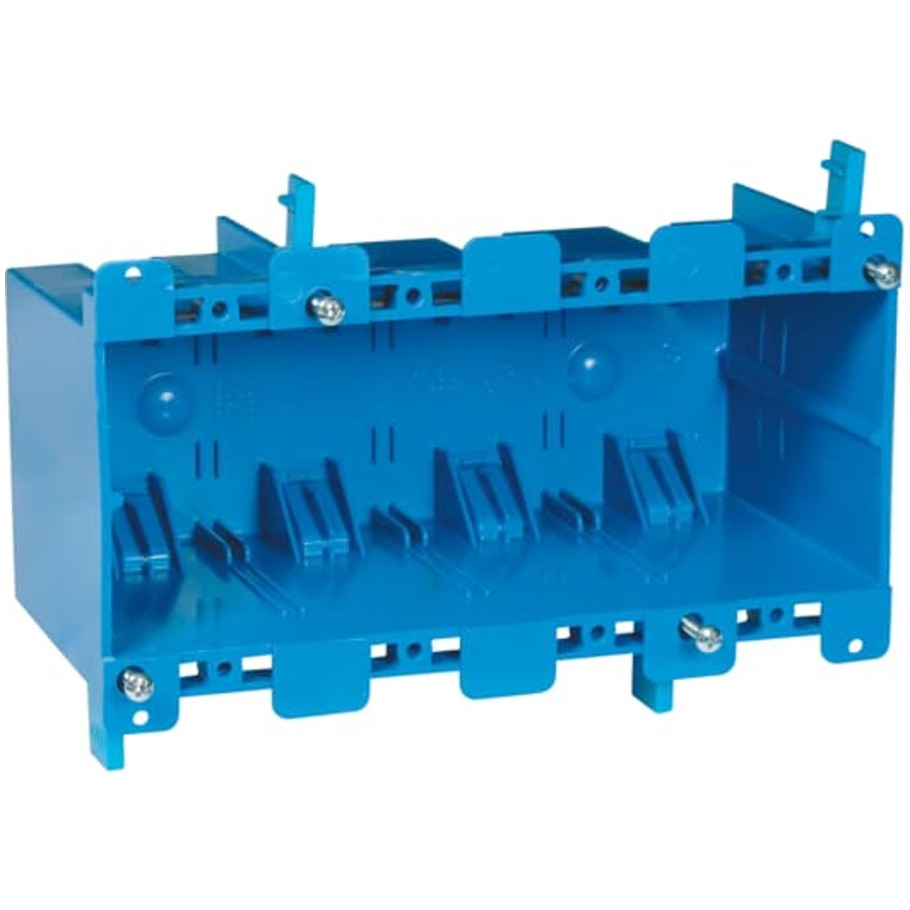 4G Old Work Box, Mounting Ears, Swing Clamps