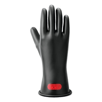 RIG Electrical Insulating Gloves, 11 in L, Class 0, Size 10, Black