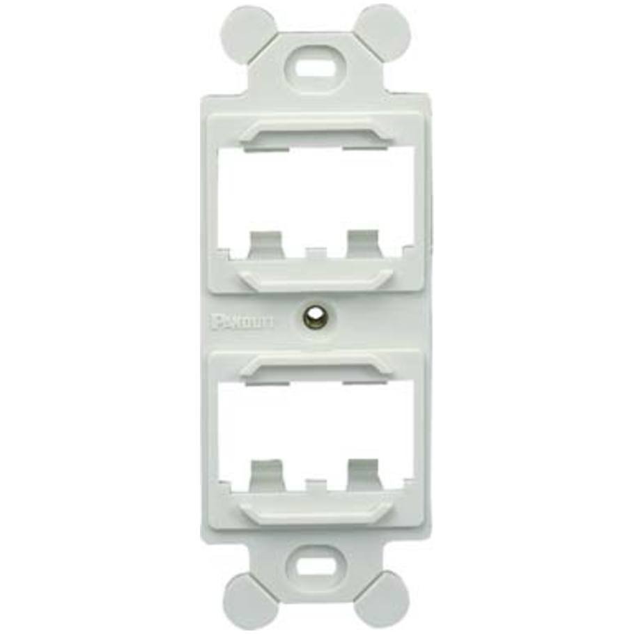 Mini-Com 106 Duplex Outlet Frame, Off White, 4-Port