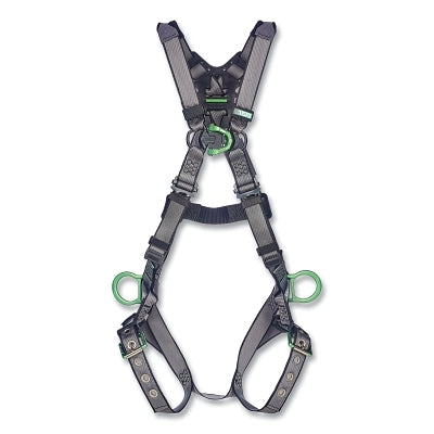 V-FIT Full-Body Harness, Back/Chest/Hips D-Rings, Super XL, QC Chest/Tongue-Buckle Leg Straps, No Padding