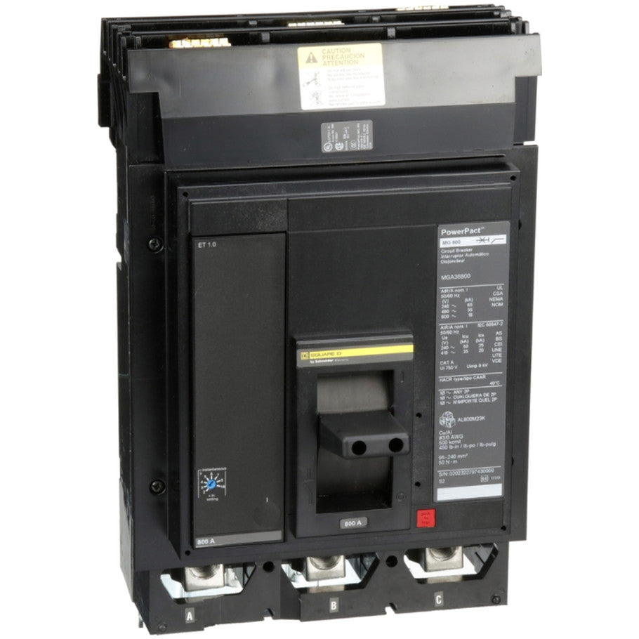 M-Frame Thermal Magnetic 800A 600V 3-Pole Circuit Breaker