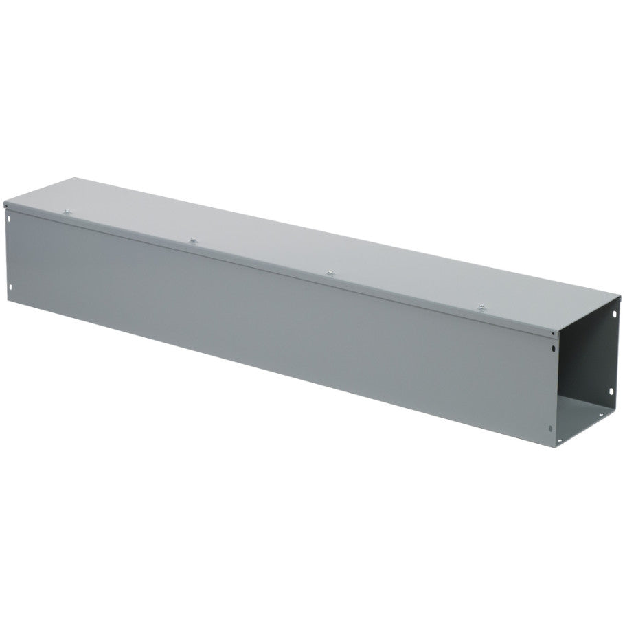 Steel NEMA 1 Hinge-Cover Wireway With ANSI 49 Gray Finish