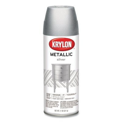 Metallic Paint, 11 oz Fill, Aerosol Can, Silver